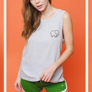 Ivory Ella heather grey tank